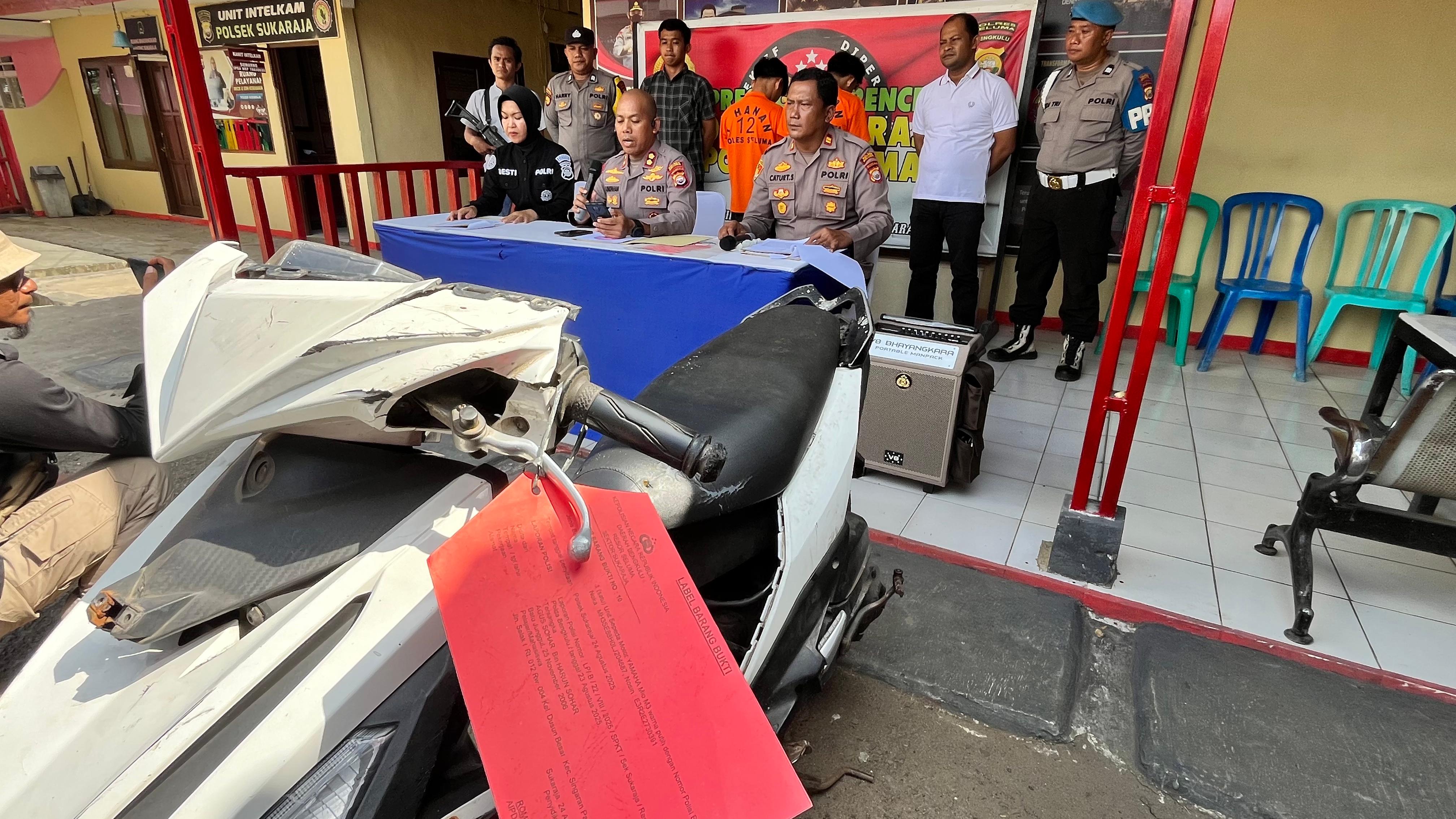 Rampas Motor Warga Kota Bengkulu, Tiga Tersangka Ditangkap Satu Masih Dibawah Umur