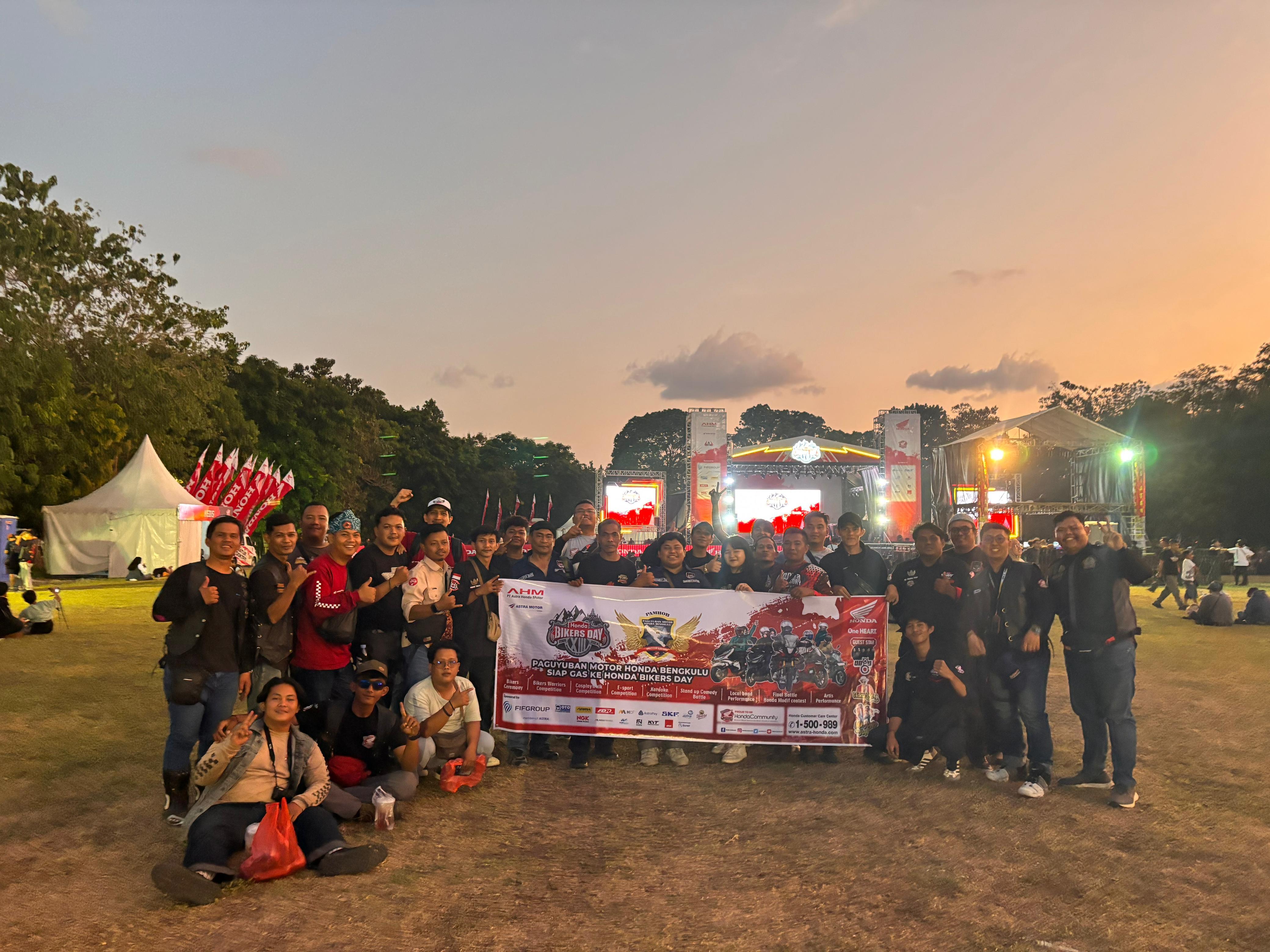 Paguyuban Motor Honda Bengkulu Meriahkan Honda Bikers Day Nasional 2024 di Klaten