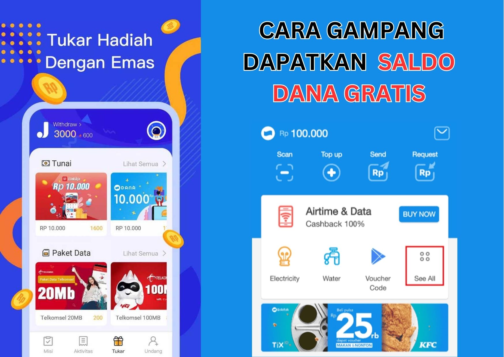 Cara Gampang Dapat Saldo DANA Gratis Rp100.000! Terbukti Membayar