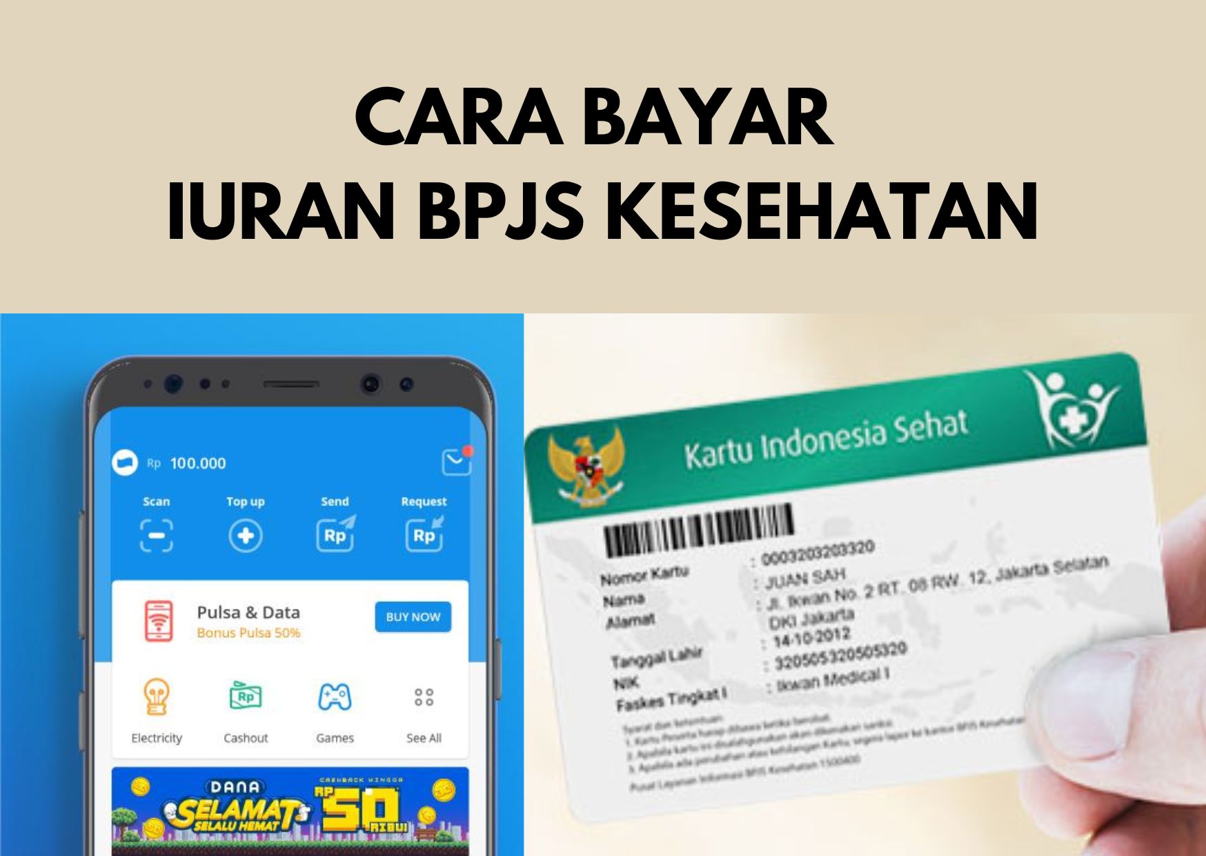 Bayar BPJS Kesehatan Online Lewat Dompet Digital DANA, Begini Caranya