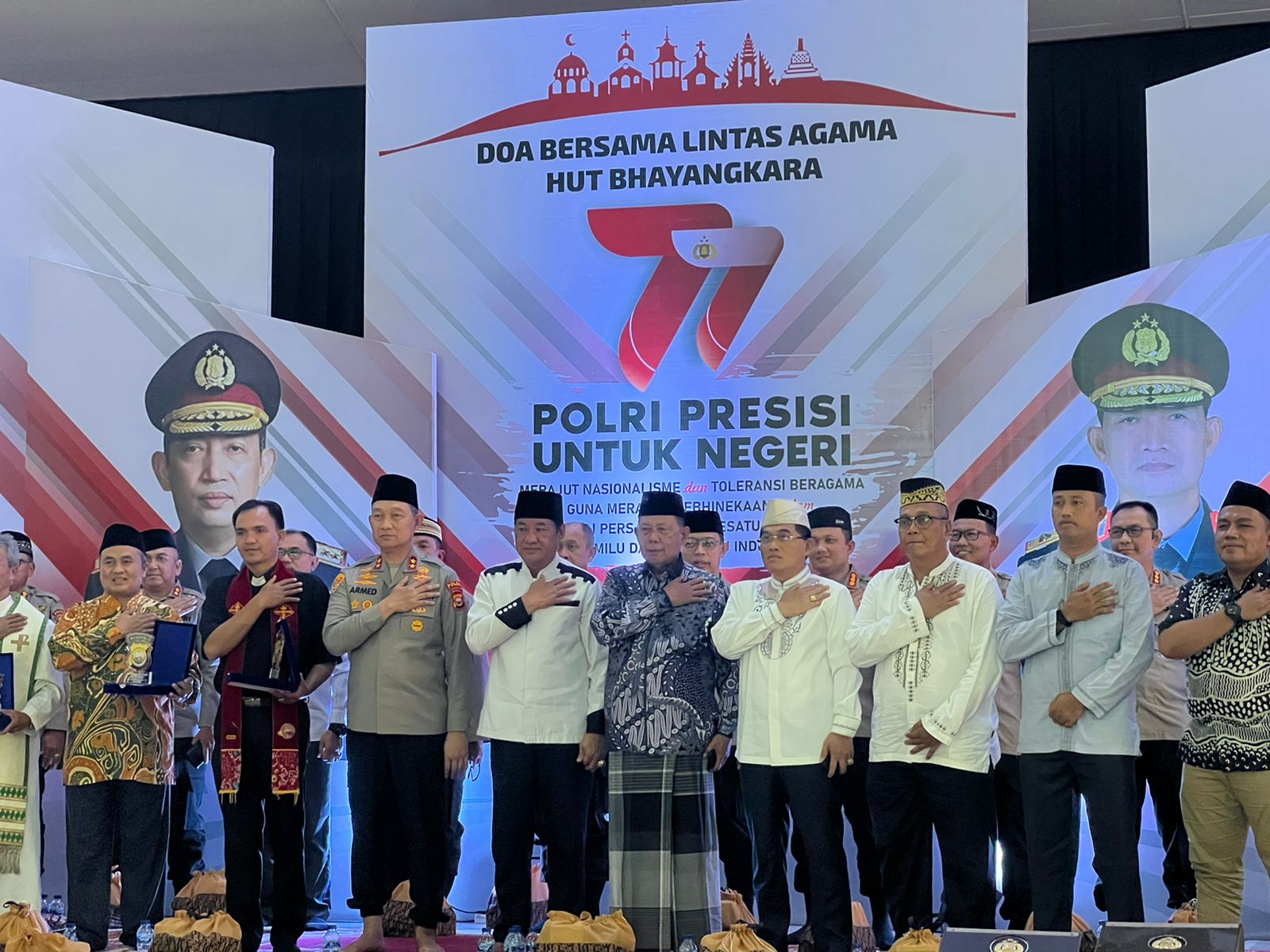 Jelang HUT Bhayangkara ke-77, Wagub Bengkulu Ikuti Doa bersama Lintas Agama