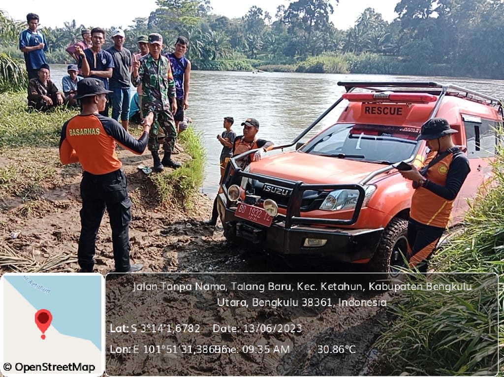 Nenek yang Hanyut di Sungai Ketahun Bengkulu Utara Ditemukan