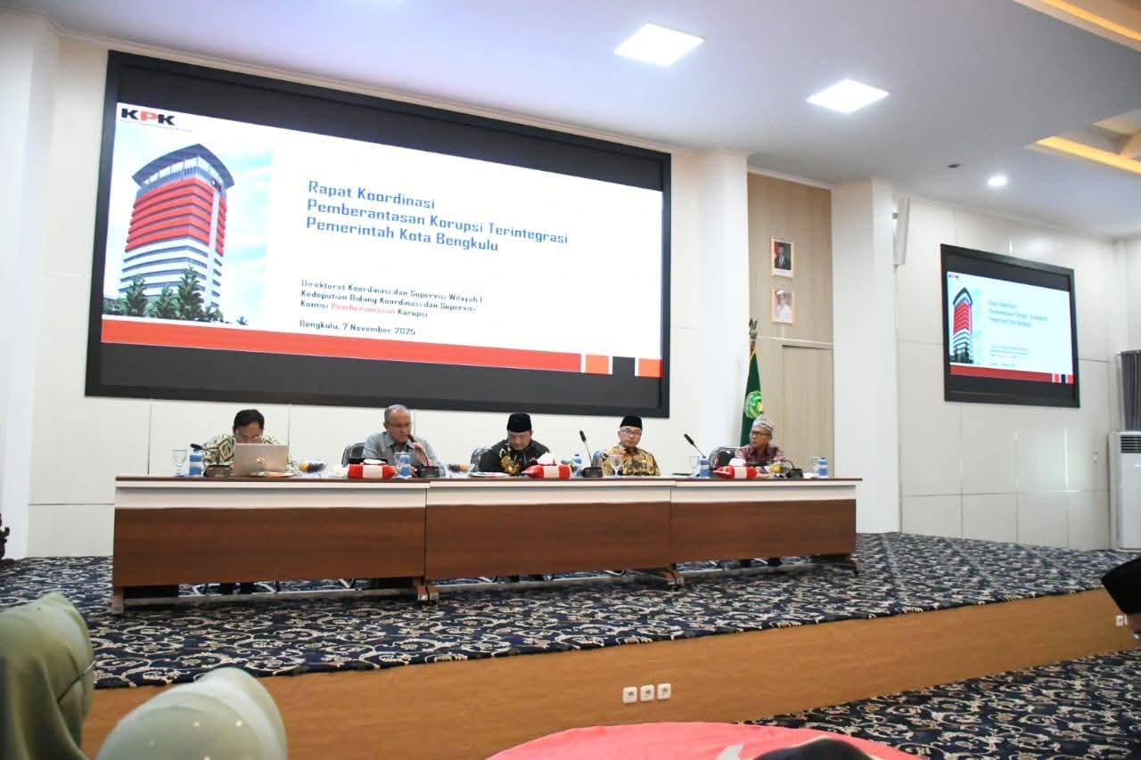 Capaian Terbaik Se-Provinsi, Pemkot Bengkulu Target Nilai MCP KPK Tembus Angka 90 