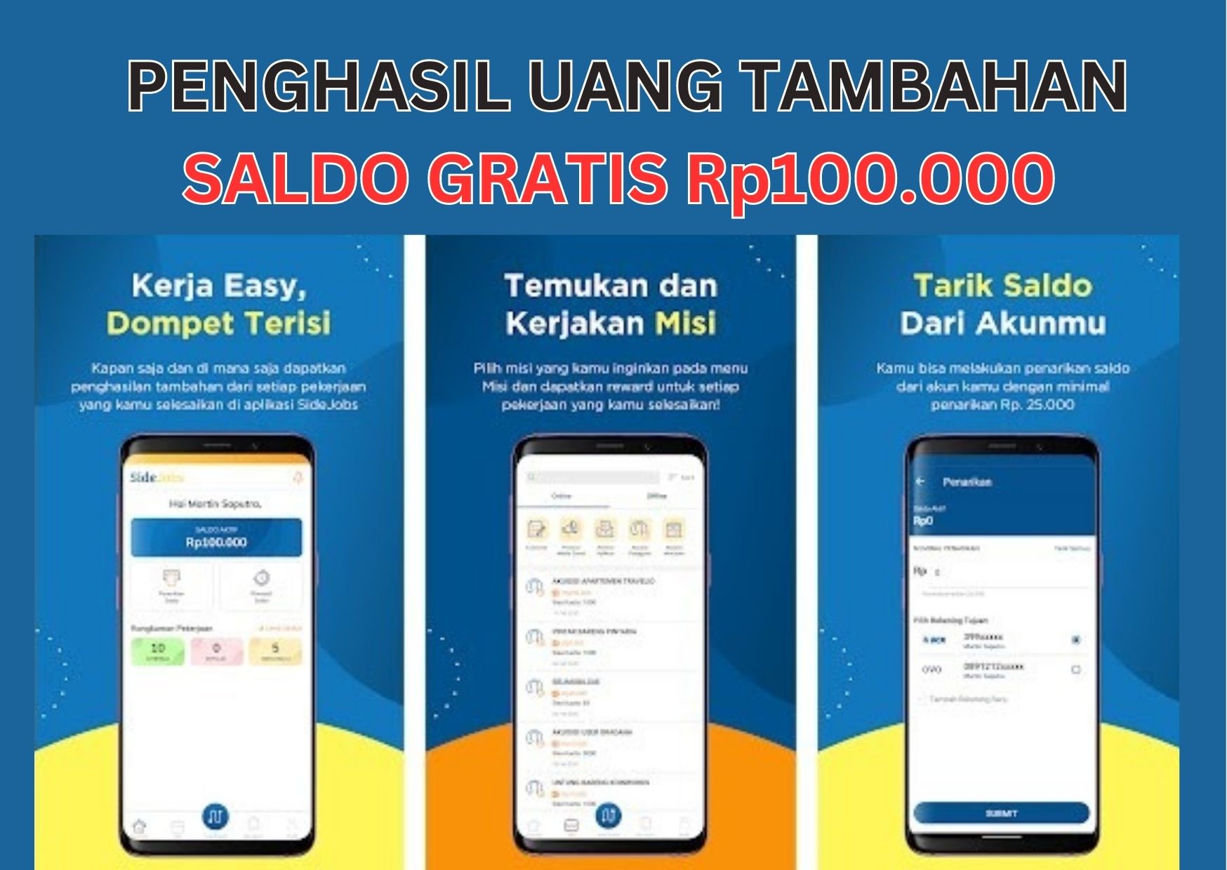 Aplikasi Penghasil Uang Tambahan, Dapat Saldo Gratis Rp100.000 Cukup Luangkan Waktu 1 Jam