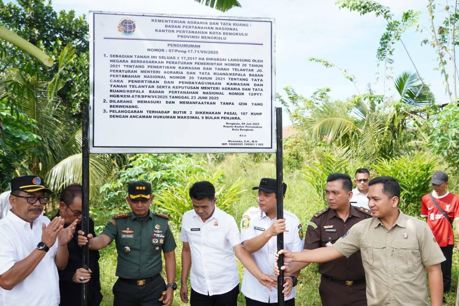 Pemkot dan Kanwil BPN Bengkulu Upayakan Warga Bumi Ayu di Tanah Negara Dapatkan Sertifikat Tanah