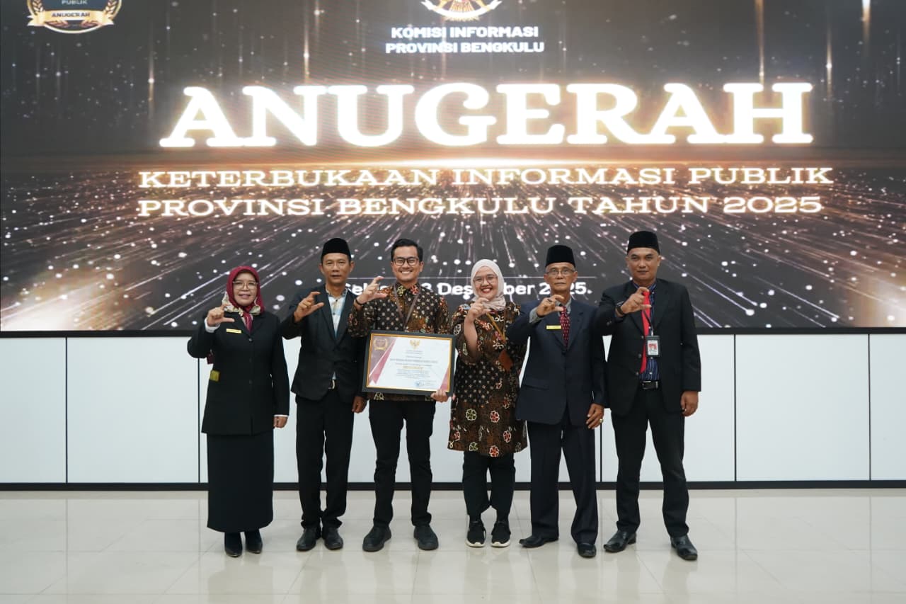 Hattrick! BPK Provinsi Bengkulu Kembali Sabet Predikat Informatif dengan Nilai Tertinggi di 2025