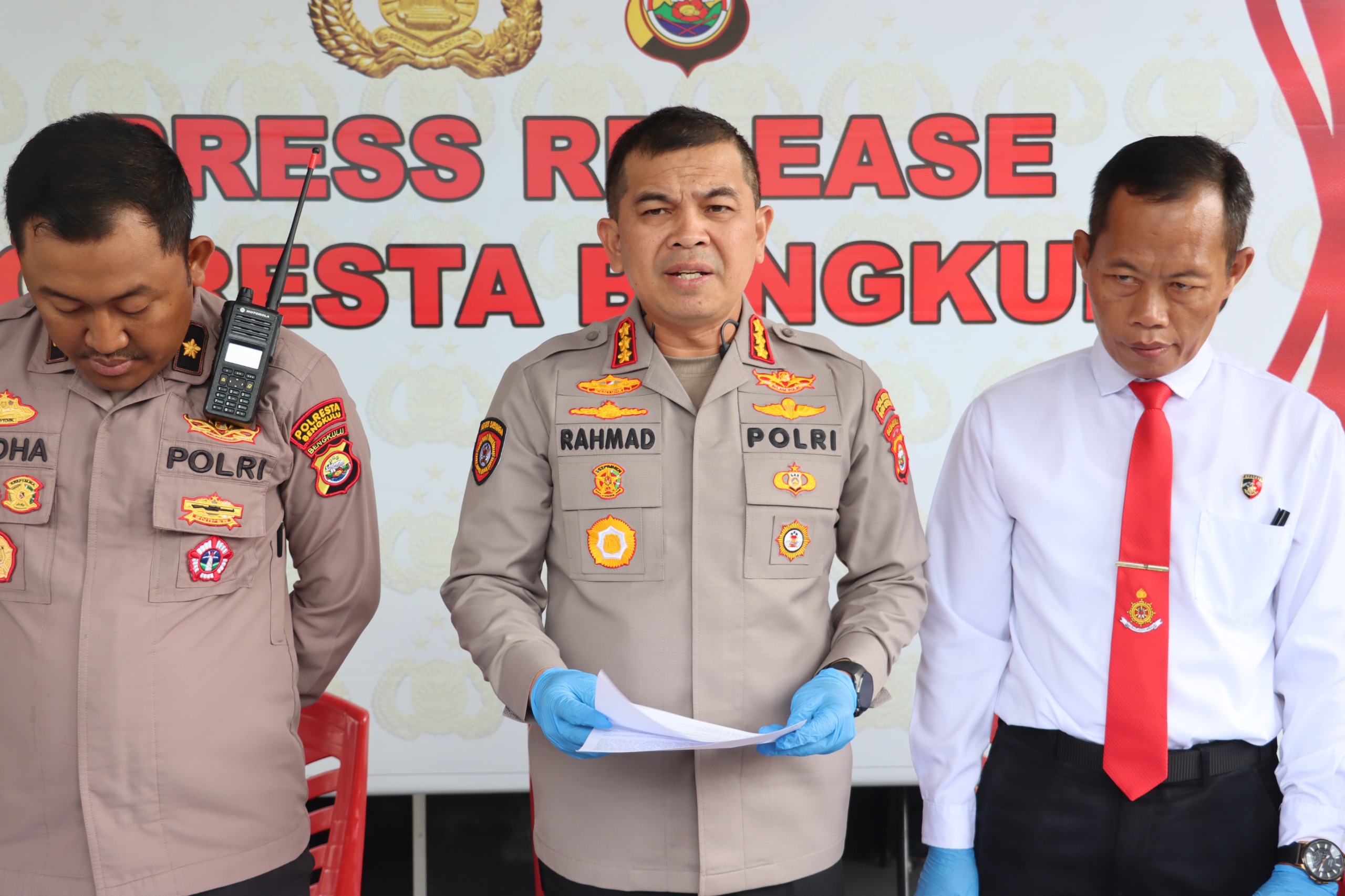 Kapolresta Bengkulu Ungkap 4 Kasus Menonjol: Dari Pengeroyokan Maut hingga Kejahatan Seksual terhadap Anak