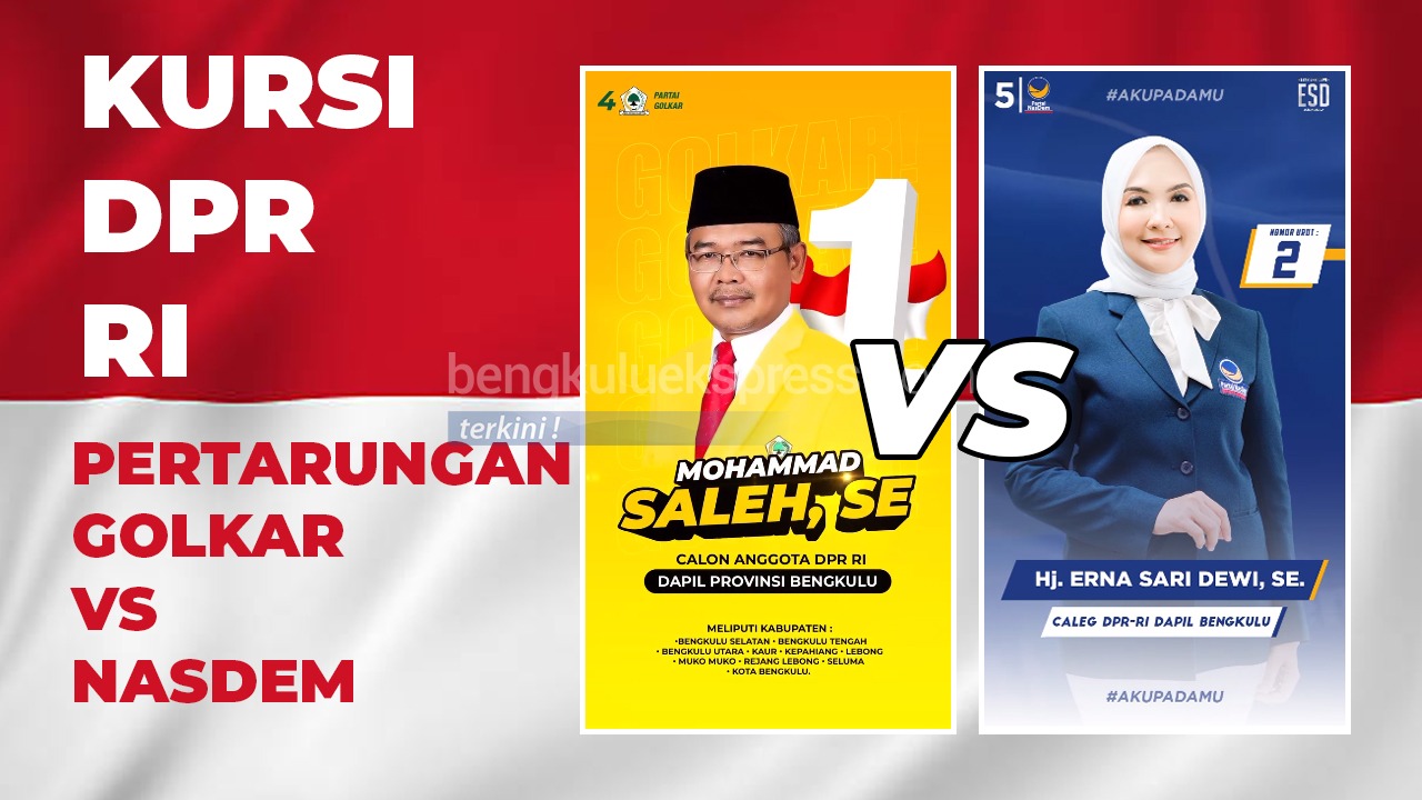 Perebutan Kursi DPR RI dari Bengkulu, Pertarungan M Saleh (Golkar) Lawan Erna Sari Dewi (Nasdem)  