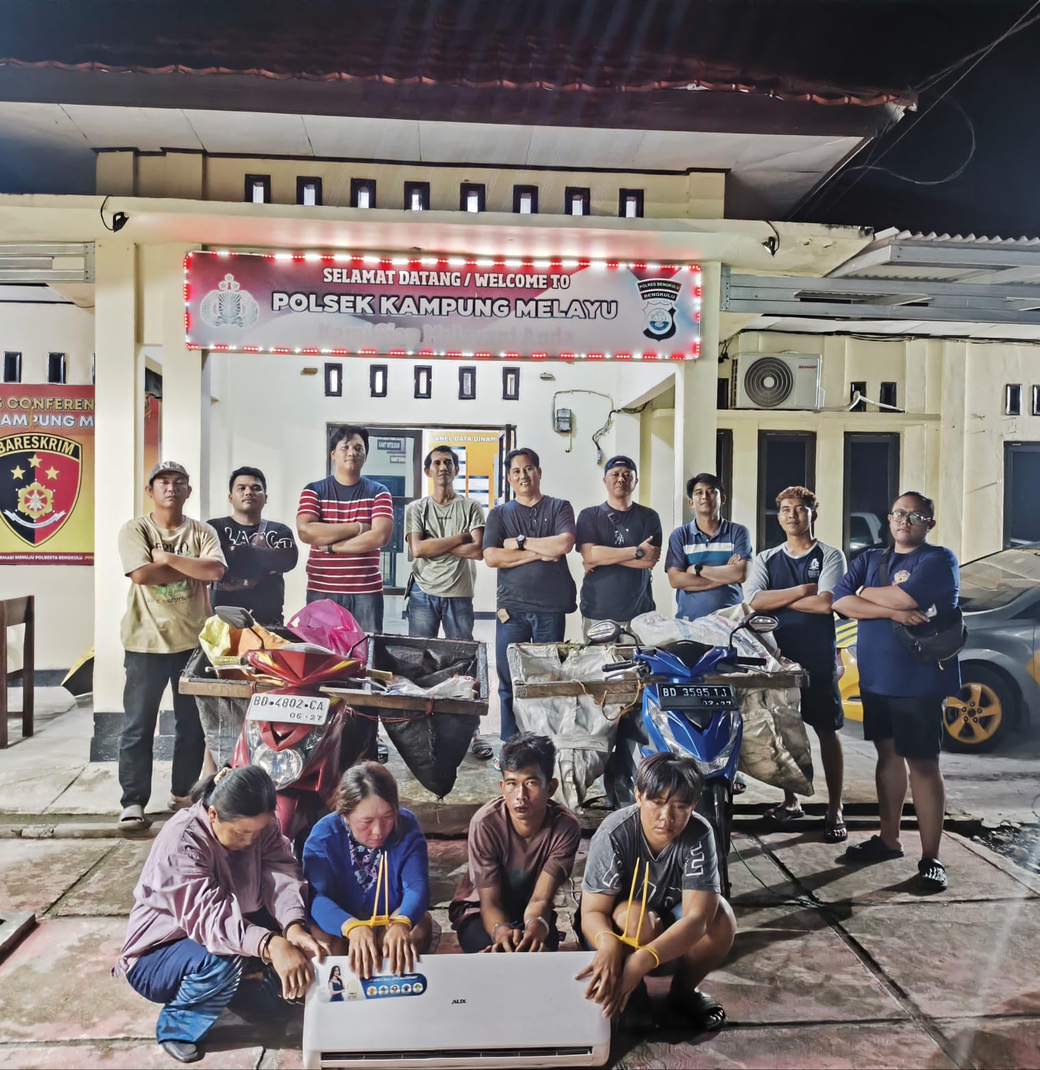 Polsek Kampung Melayu Tangkap Komplotan 4 Pencuri Spesialis Outdoor AC di Bengkulu, Akui Beraksi di 23 Lokasi