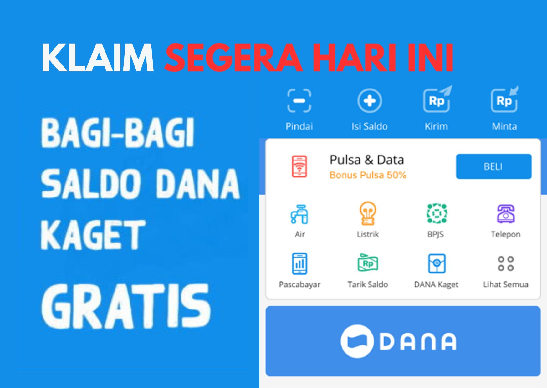 Ambil Saldo DANA Gratis Rp120.000 Masuk Dompet Elektronik, Klaim Link DANA Kaget Hari ini 26 Januari 2024