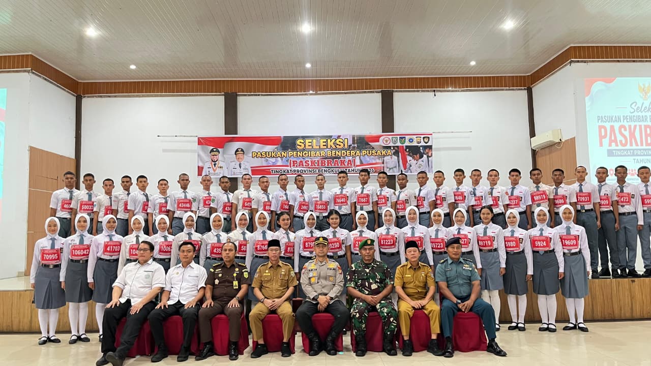 51 Pelajar Terbaik Bengkulu Berebut Tiket Paskibraka 2026, Seleksi Ketat Resmi Dimulai