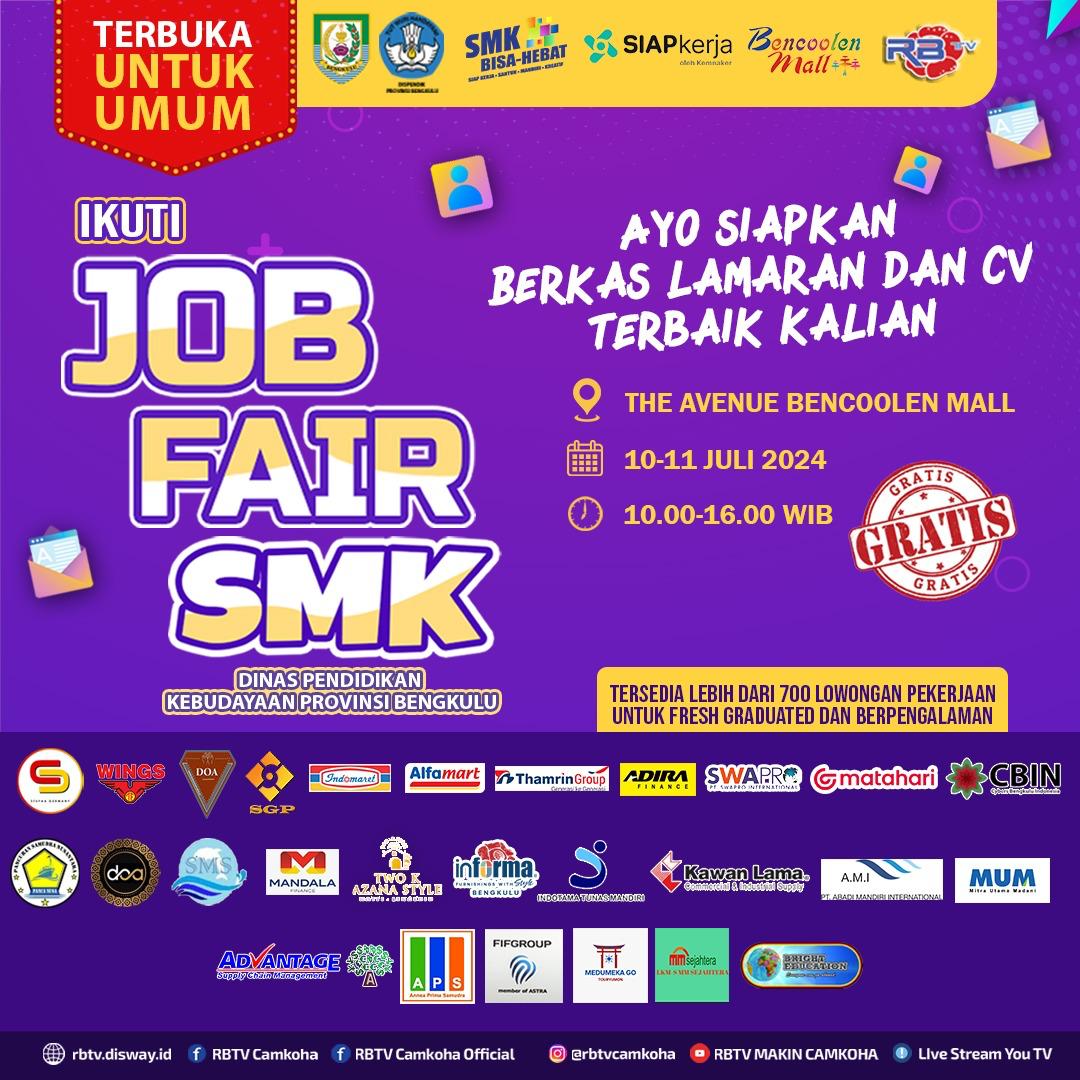 Job Fair SMK Kembali Dibuka, Siapkan 700 Lowongan Kerja 