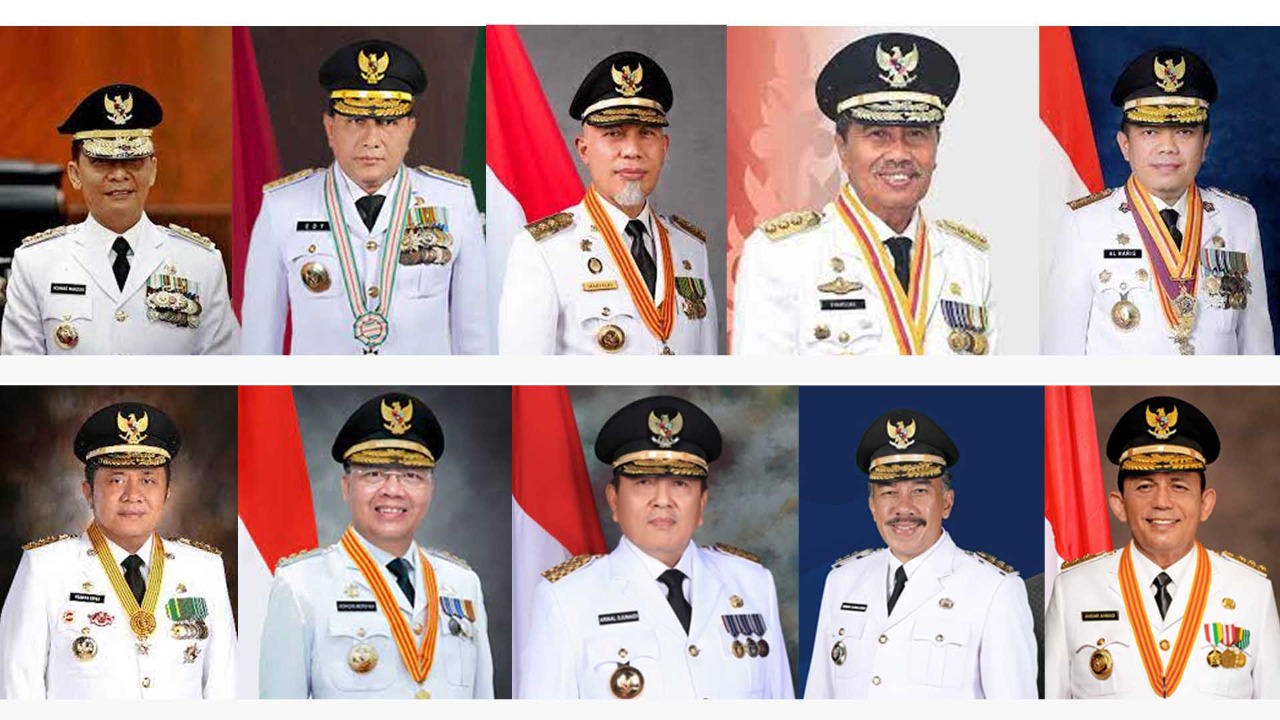 Ini Harta Kekayaan 10 Gubernur di Sumatera, Siapa yang Paling Kaya?
