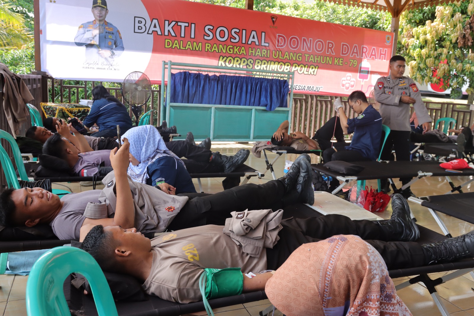 Sambut HUT ke 79 Korps Brimob Polri, Sat Brimob Polda Bengkulu Gelar Bakti Sosial