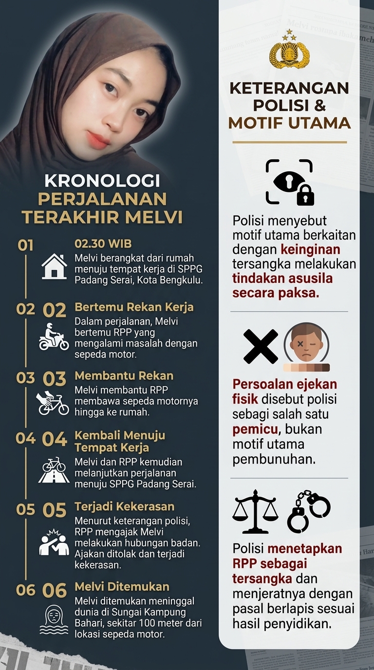 Perjalanan Terakhir Melvi, Relawan MBG yang Tak Pernah Sampai ke Tempat Kerja