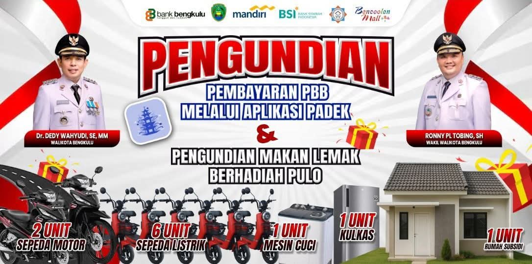 Undian Aplikasi PADEK di Bencoolen Mall, Pembayar Pajak Bisa dapat Motor