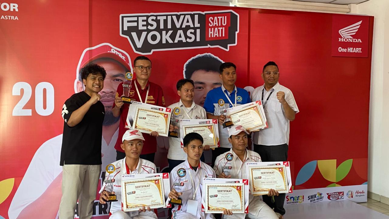 Daftar Pemenang  Festival Vokasi Satu Hati Regional  Astra Motor Bengkulu, Terbaik 1 Wakili ke Nasional
