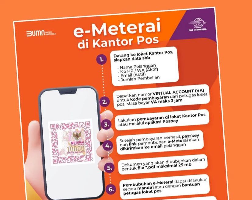 Bingung Bagaimana Membeli e-Materai di Kantor Pos? Simak Persiapan dan Cara Membelinya 