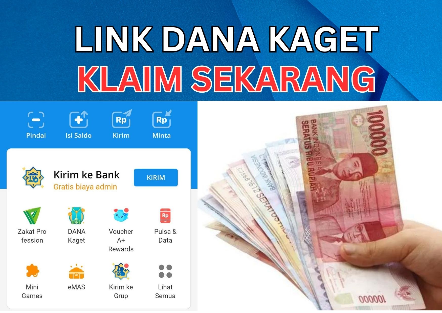 TERBARU! Link DANA Kaget Hari Ini 16 Agustus  2023: Segera Ambil Saldo DANA Gratis Rp80.000