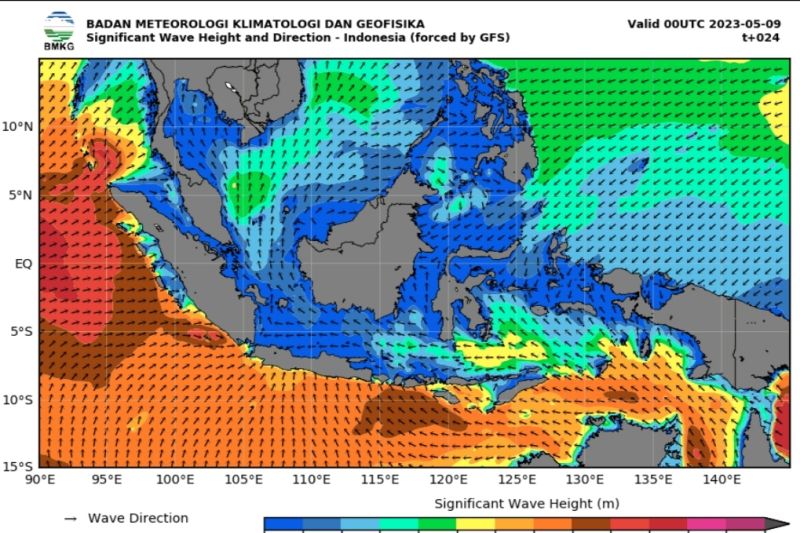 WASPADA! BMKG Keluarkan Peringatan Gelombang Tinggi pada 9-10 Mei 2023