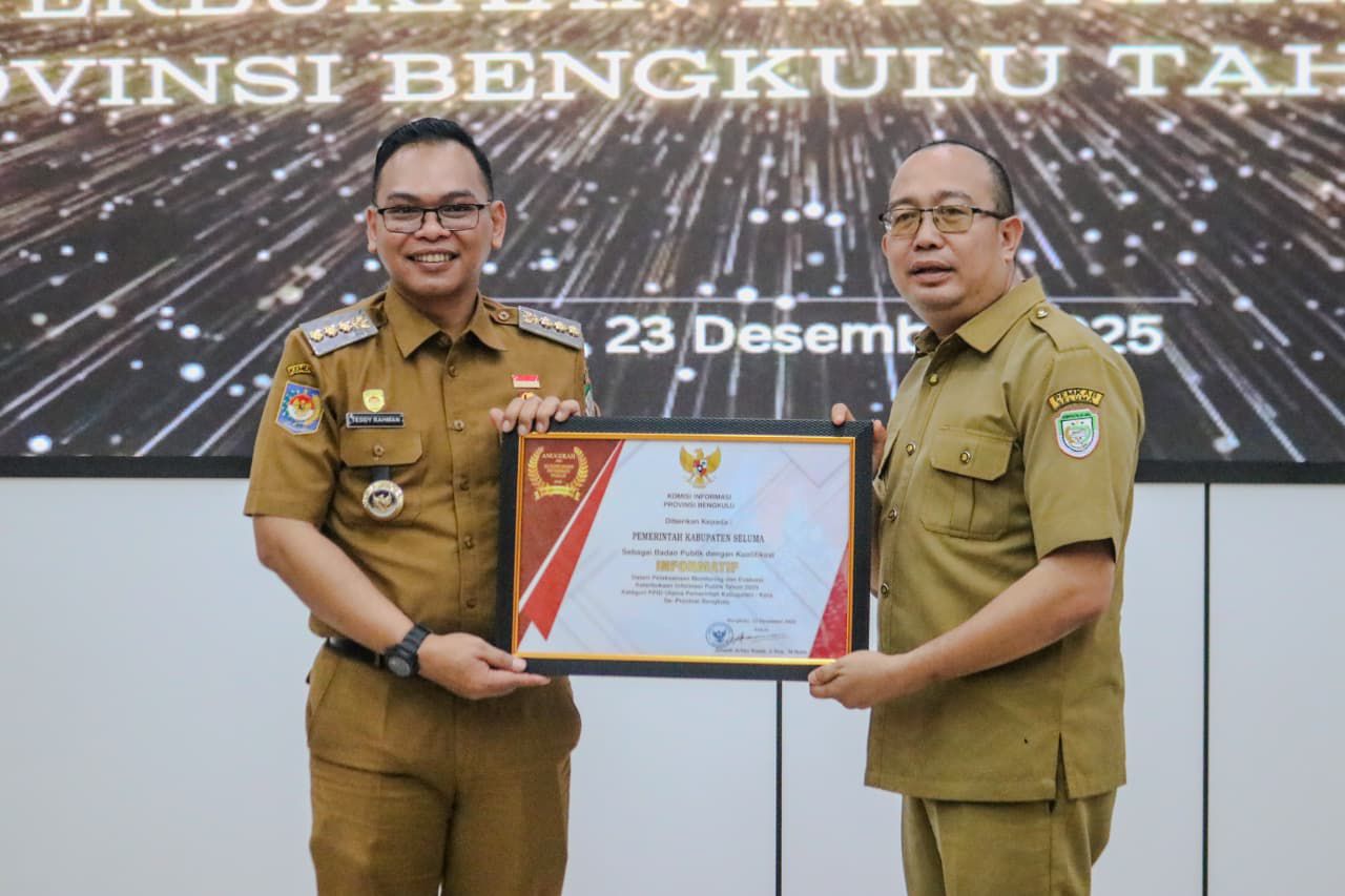 Seluma Raih Predikat Kabupaten Informatif se-Provinsi Bengkulu 2025