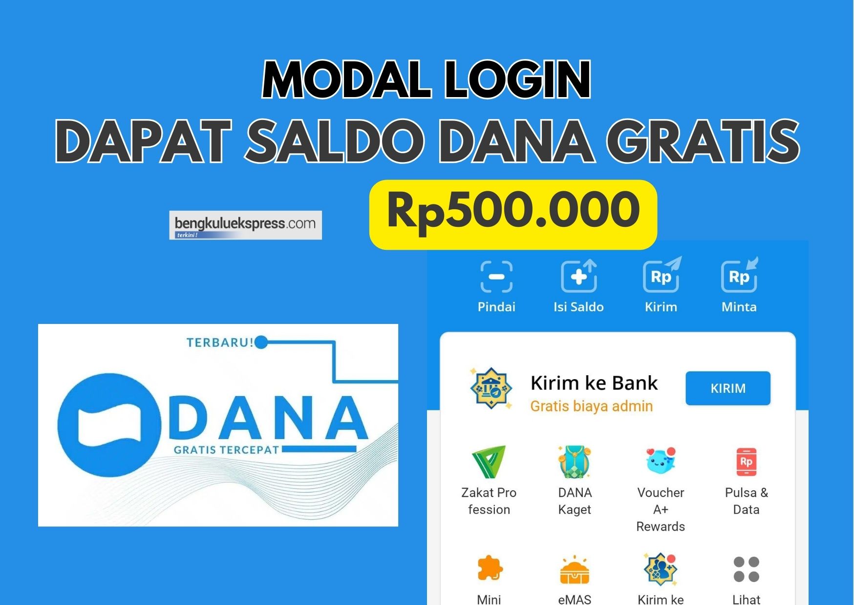 Bikin Tajir! Segera Login di Aplikasi ini Dapat Saldo DANA Gratis Rp500.000