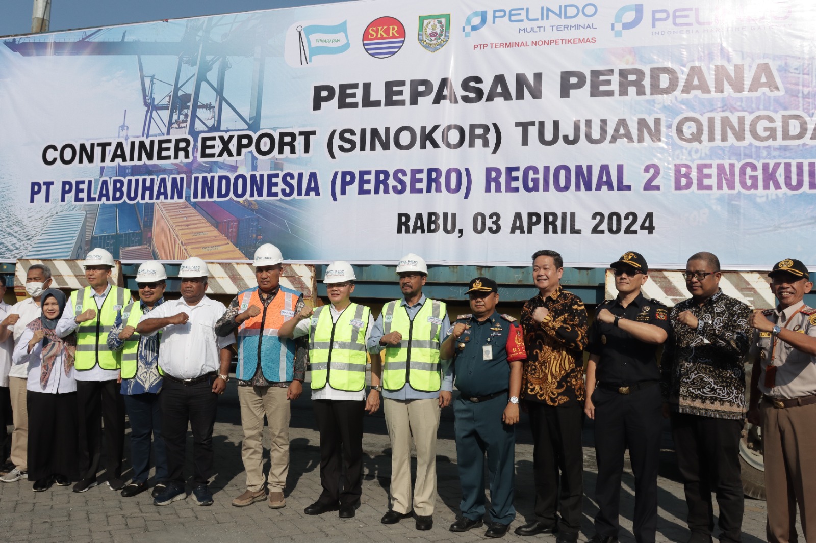 Perdana, Gubernur Bengkulu Lepas Container Export Tujuan China