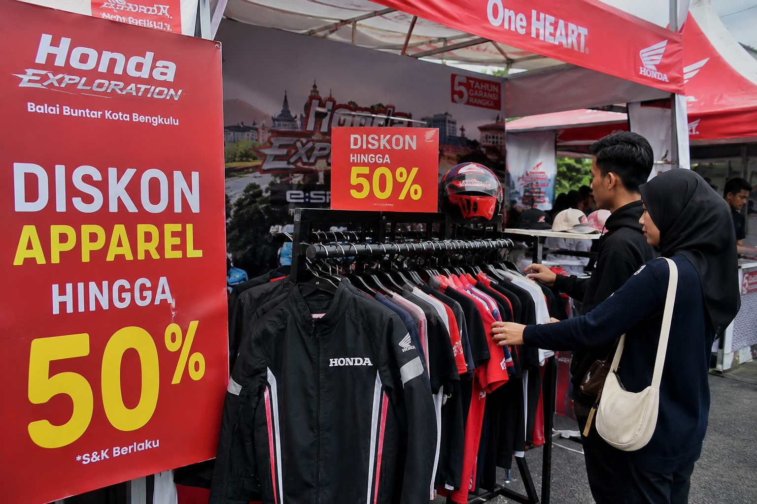 Nikmati Diskon Apparel hingga 50 Persen di Honda Exploration Balai Buntar Kota Bengkulu