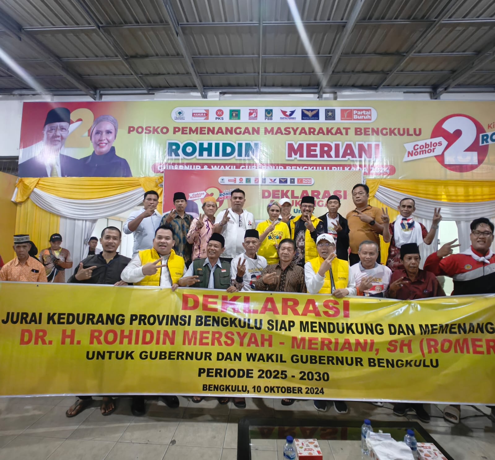 Jurai Kedurang Dukung Rohidin - Meriani di Pilgub Bengkulu 2024, Optimis Raih Kemenangan 