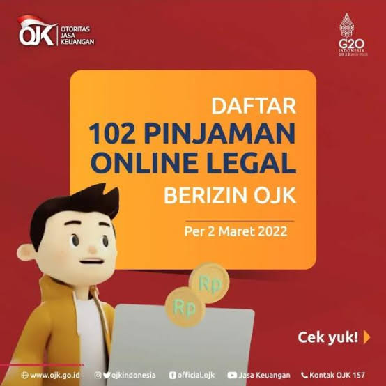 Daftar 102 Pinjol Legal Terbaru yang Terdaftar OJK 2023