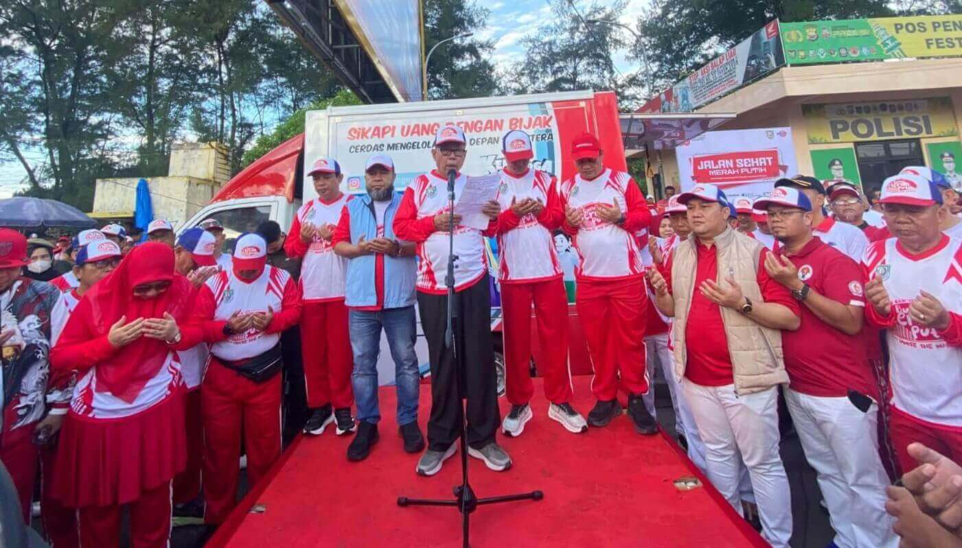 Gubernur Bengkulu Gelar Doa Akbar dan Jalan Sehat Merah Putih Bersama Ribuan Warga