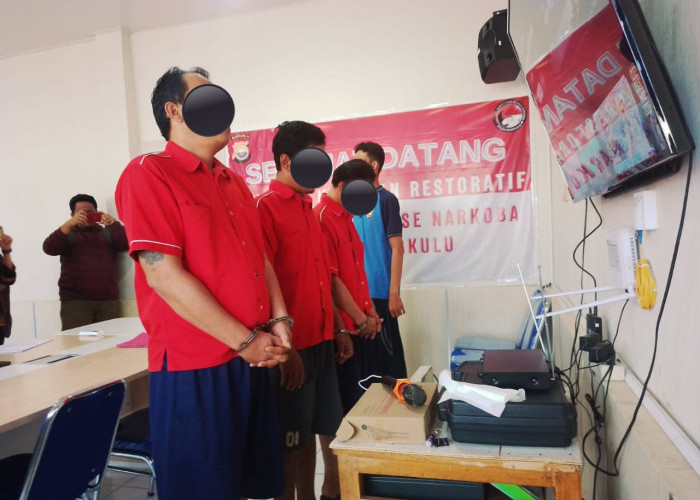 Jadi Kurir dan Bandar Narkoba, 3 Orang Residivis  Kasus Sabu-sabu Kembali Ditangkap Polda Bengkulu