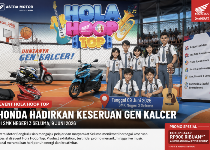 Honda Gelar HOLA HOOP TOP di SMKN 3 Seluma, Hadirkan Hiburan hingga Promo Motor Mulai Rp900 Ribuan