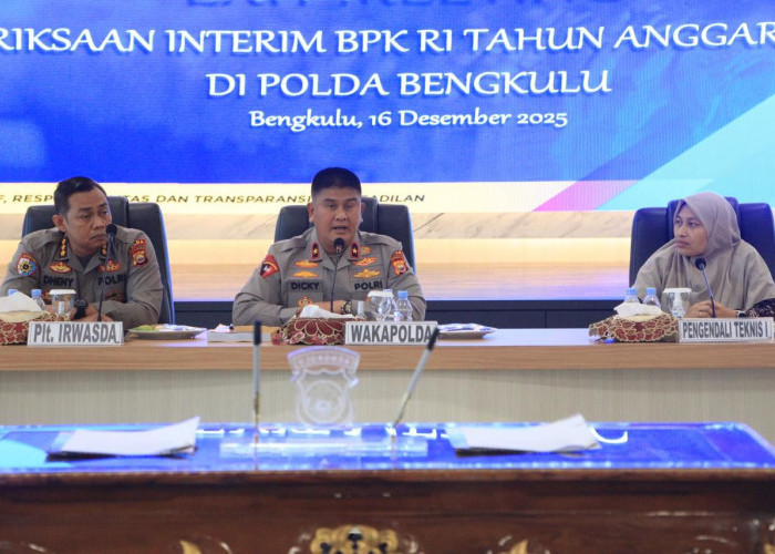 Wakapolda Bengkulu Pimpin Exit Meeting Pemeriksaan Interim BPK RI TA 2025