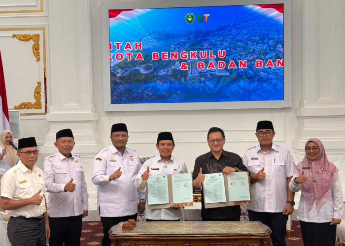 Bank Tanah dan Pemkot Bengkulu Teken MoU, Dorong Optimalisasi Lahan untuk Pembangunan dan Kesejahteraan