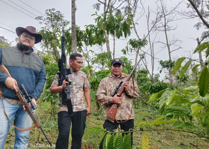 Motivasi Atlet dan Bantu Petani, Pengprov Perbakin Bengkulu Kunjungi Kepahiang Sekaligus Berburu Hama Babi