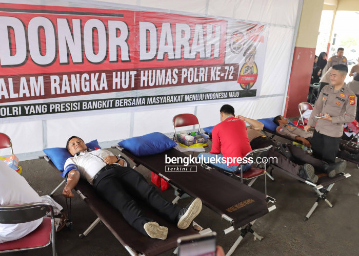 Donor Darah HUT Humas Polri Polda Bengkulu