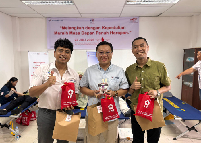 Rayakan HUT ke-55, Astra Motor Bengkulu Lampaui Target dengan Kumpulkan 57 Kantong Darah