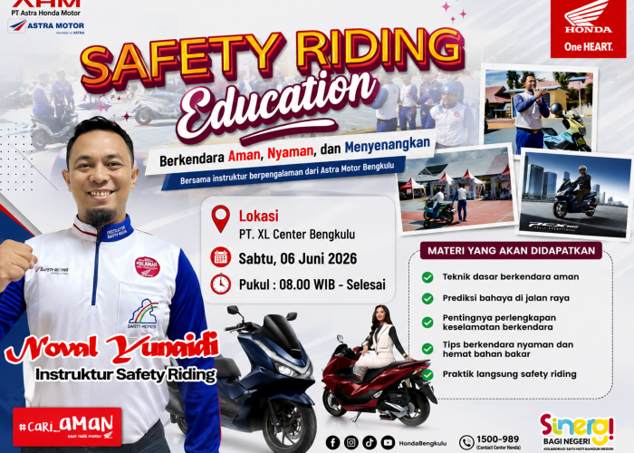 Astra Motor Bengkulu Gelar Safety Riding di PT XL, Noval Yunaidi Tekankan Pentingnya Berkendara Aman