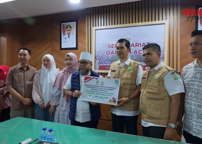 Pemprov Bengkulu Serahkan Rp1 Miliar Bantuan Kemanusiaan untuk Aceh