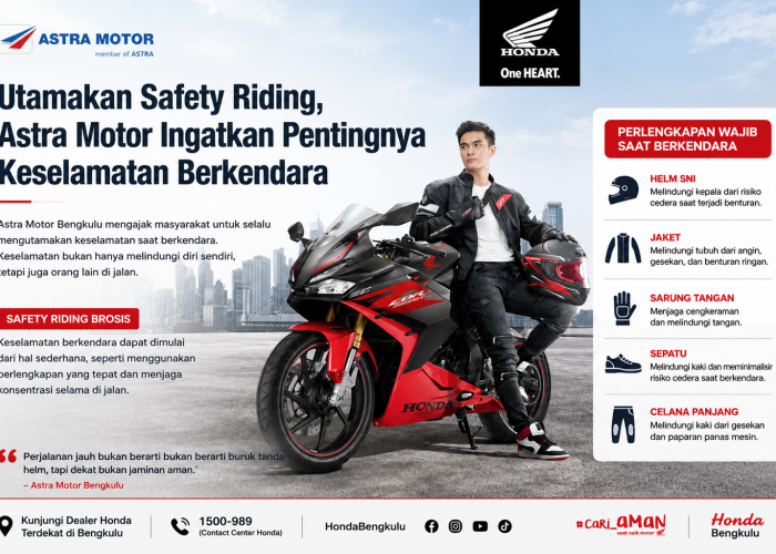 Berkendara Dekat Bukan Berarti Aman, Ini Imbauan Astra Motor Bengkulu soal Safety Riding