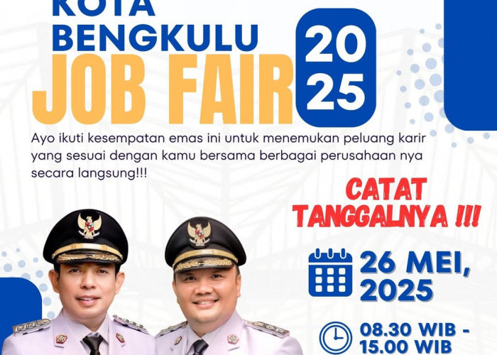 Pemkot Bengkulu Gelar Job Fair 26 Mei 2025, 40 Perusahaan Siap Rekrut Tenaga Kerja