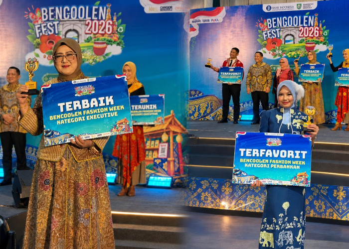 Rosi Dahlia Raih Kategori Terbaik Bencoolen Fashion Week 2026, BSI Bengkulu Sabet Dua Penghargaan