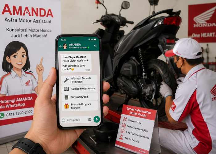Servis dan Perawatan Motor Honda Kini Lebih Mudah dengan Bantuan AMANDA