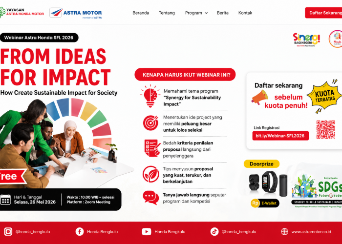 Astra Motor Bengkulu Ajak Mahasiswa Ikuti Webinar Astra Honda SFL 2026