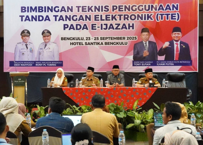 Terapkan E-Ijazah, Pemkot Bengkulu Gelar Bimtek Tanda Tangan Elektronik