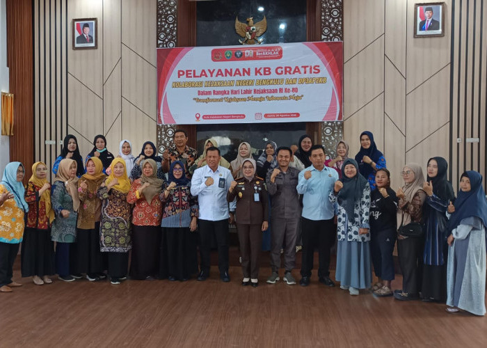 HUT ke-80, Kejari Bengkulu, BKKBN, dan DP3AP2KB Gelar Layanan KB Gratis