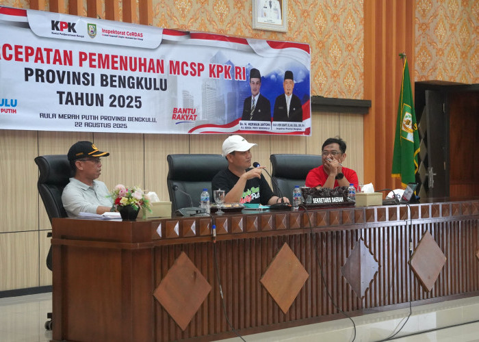 Pemprov Bengkulu Perkuat Pencegahan Korupsi Lewat Implementasi MCSP KPK 2025