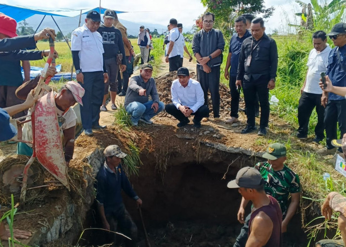 Bupati Bengkulu Utara Tinjau Jalan Amblas, Perbaikan Permanen Diusulkan di APBD Perubahan 2026