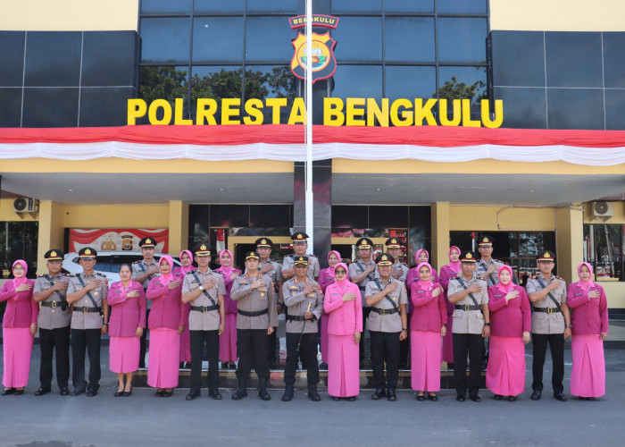 Penyegaran Organisasi, Enam Pejabat Polresta Bengkulu Resmi Berganti Jabatan